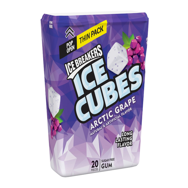 Ice Breakers Ice Cubes Arctic Grape Gum Thin Pack (46g)