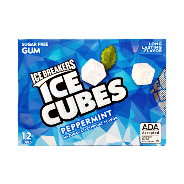 ice breakers ice cubes peppermint gum 12 cubes 
