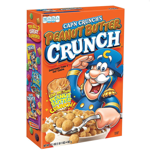 capn crunchs peanut butter crunch cereal 487g