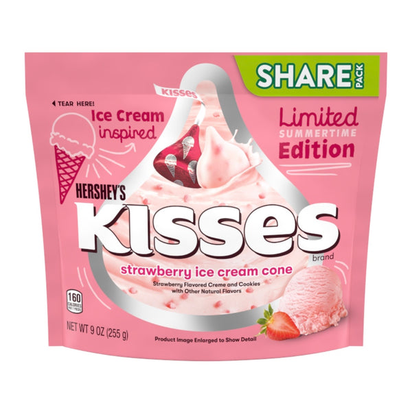 Hersheys Kisses Strawberry Ice Cream Cone Share Pack 255g