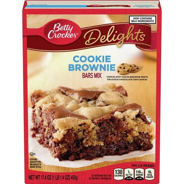 Betty Crocker Cookie Brownie Bars Mix (493g)