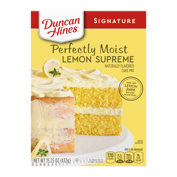 Duncan Hines Signature Perfectly Moist Lemon Supreme Cake Mix (432g)