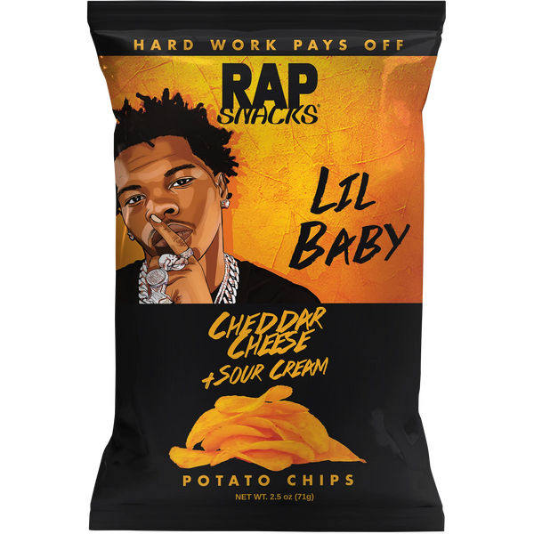 Rap Snacks Lil Baby Cheddar Cheese and Sour Cream (71g)