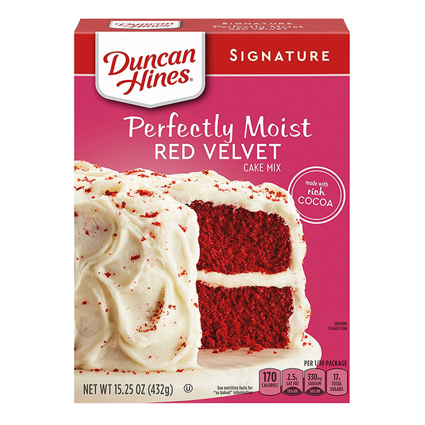 Duncan Hines Signature Perfectly Moist Red Velvet Cake Mix (432g)