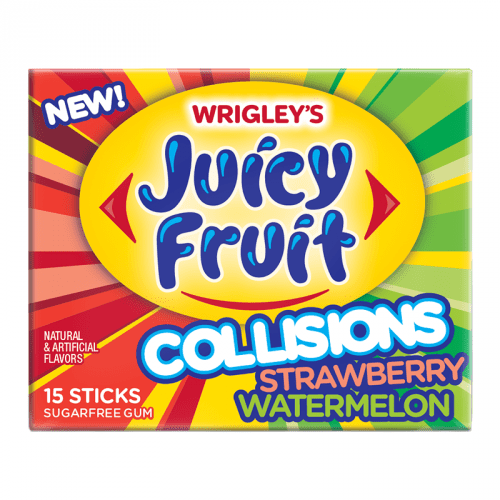 Wrigley’s Juicy Fruit Collisions Strawberry/Watermelon- 15 Sticks (50g)