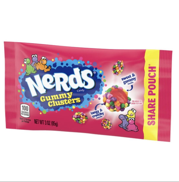 nerds gummy clusters share pouch 85g