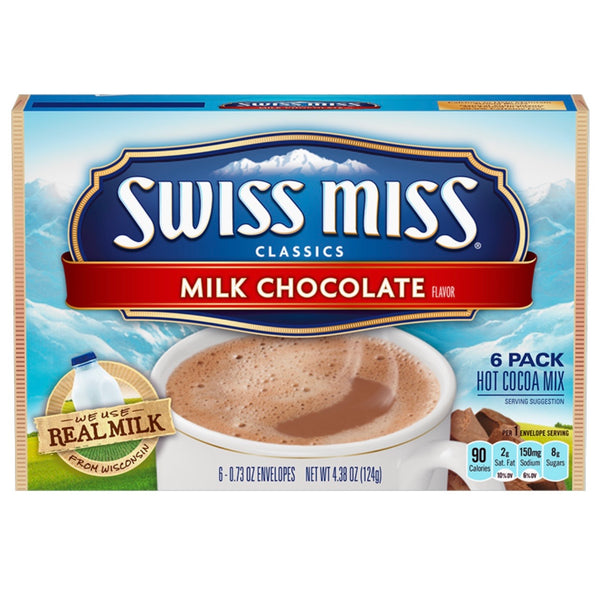 Swiss miss classics milk chocolate 6 pack 124g