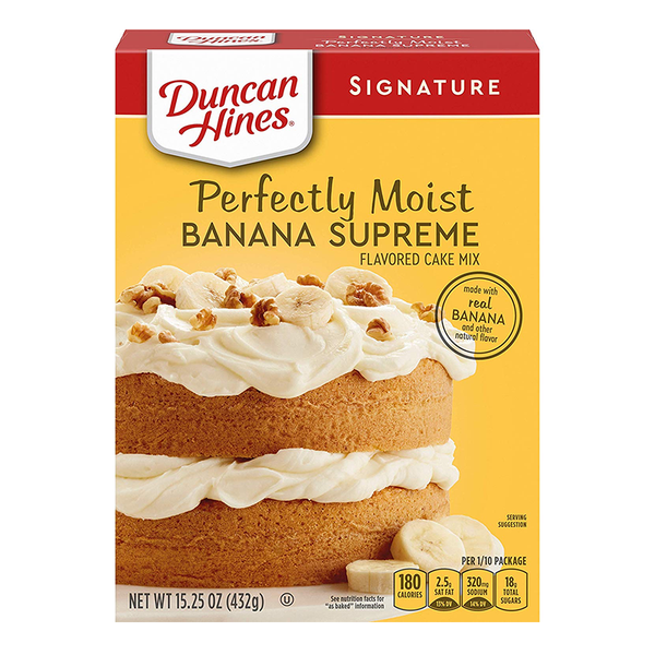Duncan Hines Signature Perfectly Moist Banana Supreme Cake Mix (432g)