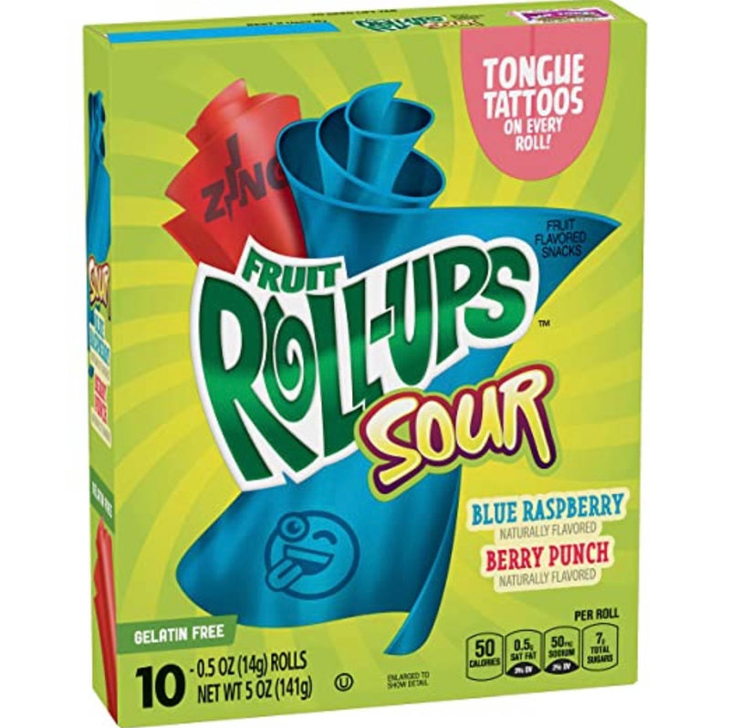 fruit roll ups sour 141g