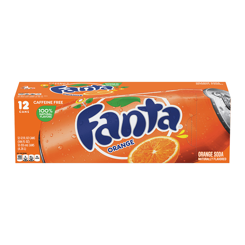 Fanta orange 12 pack case 