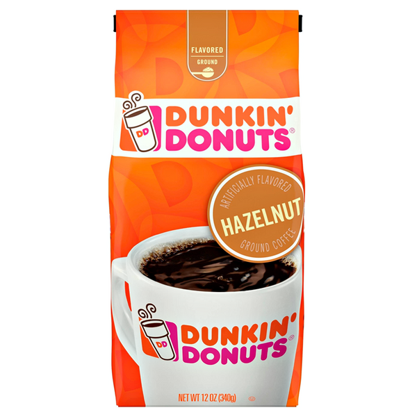 Dunkin' Donuts Hazelnut Flavoured Ground Coffee (340g)