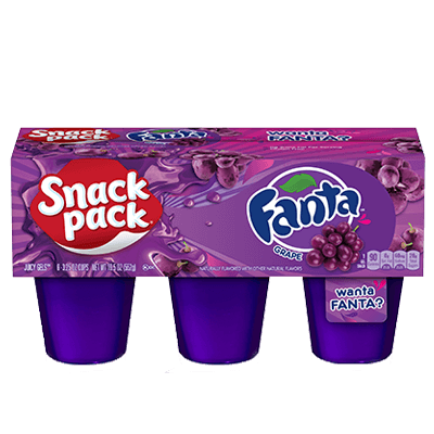 Snack Pack Fanta Grape Juicy Gels - 6 Cups (552g)