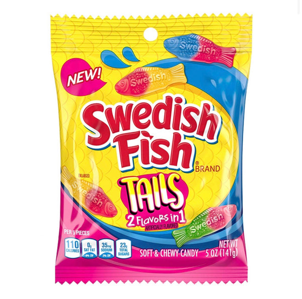 Swedish fish tails 2 flavours in 1 peg bag 141g
