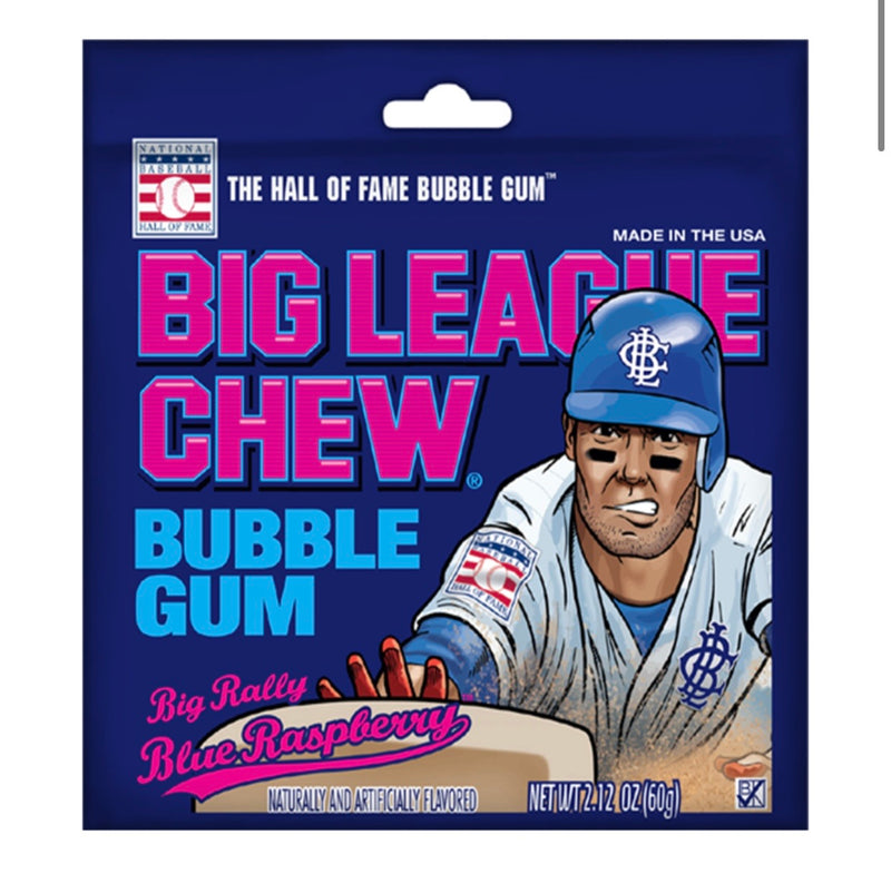 Big League Chew Blue Raspberry Bubble Gum