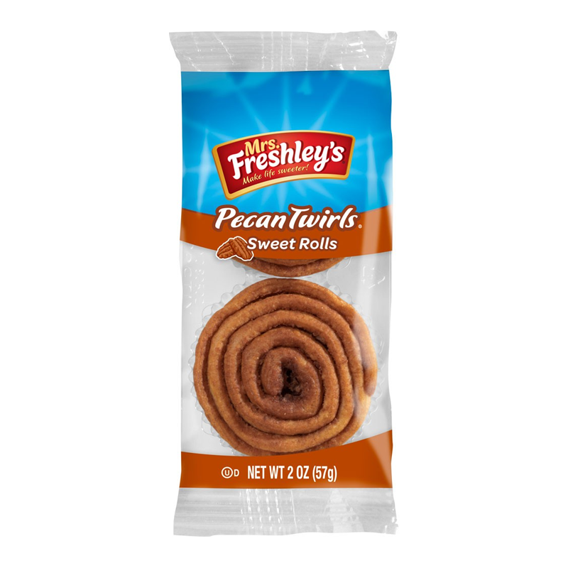 Mrs Freshley's Pecan Twirls Sweet Rolls- 2 Pack (57g)