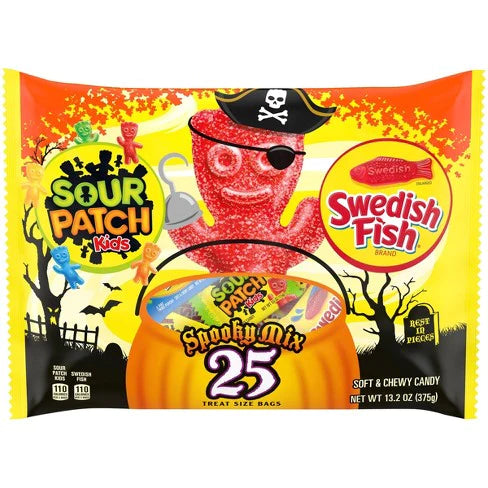 Sour Patch Kids/ Swedish Fish Spooky Mix- 25 bags (375g)