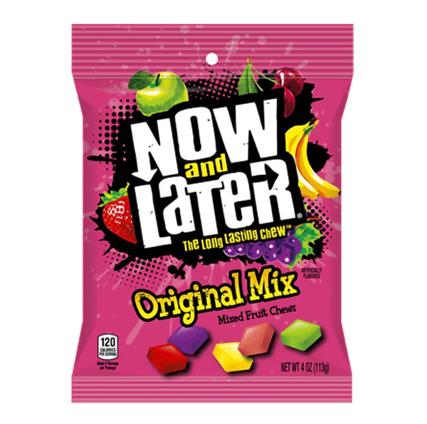 now and later original mix fruit chews 113g