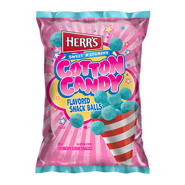 Herr's Sweet 'N Crunchy Cotton Candy Flavoured Snack Balls (170g)