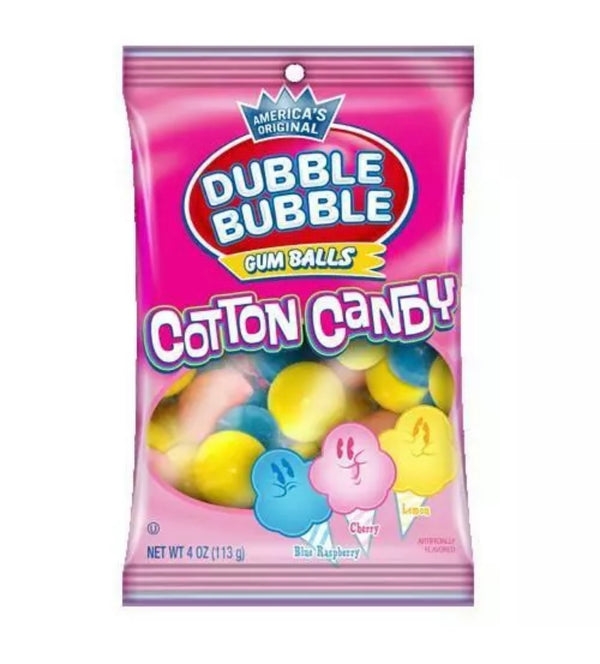 Dubble Bubble Gum Balls Cotton Candy Peg Bag (113g)