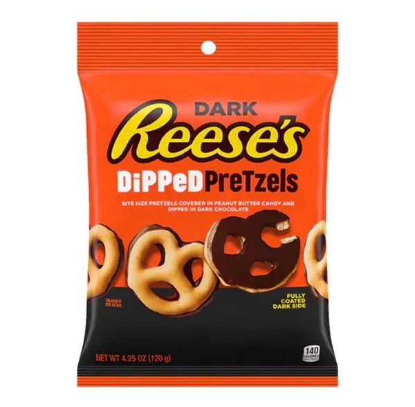 Reeses dark chocolate dipped peanut butter pretzels 120g