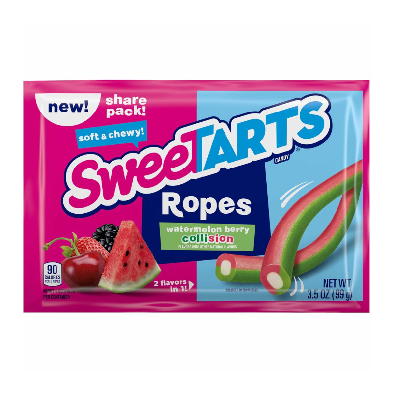 Sweetarts Ropes Share Size Watermelon Berry Collision (99g)