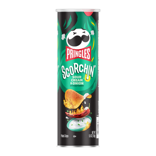 Pringles Scorchin Sour Cream & Onion (158g)