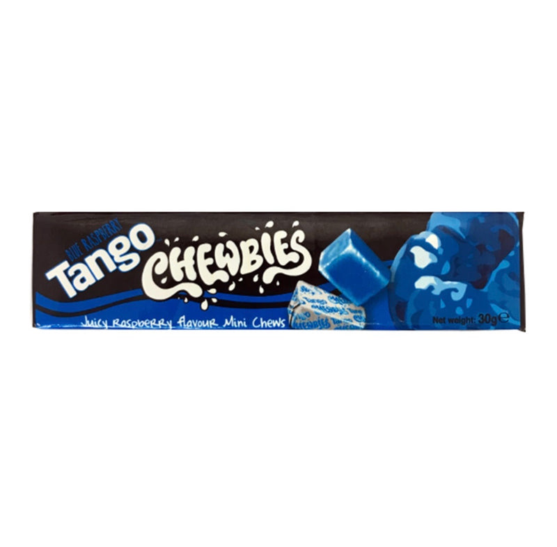 tango chewbies blue raspberry mini chews 30g