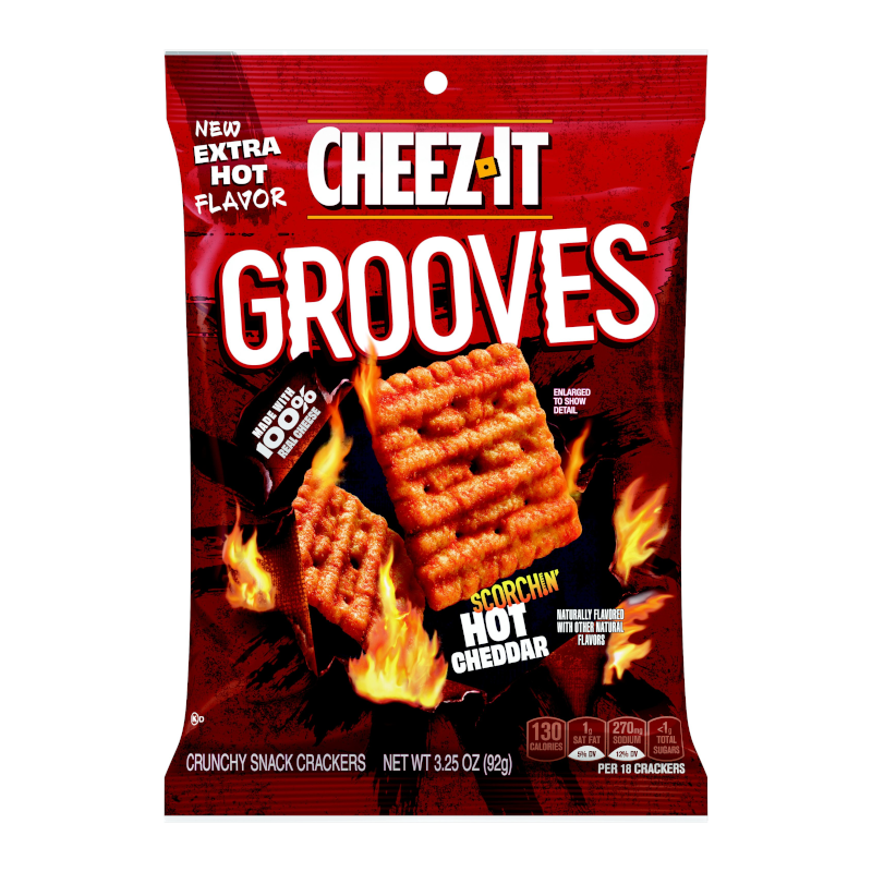 Cheez It Grooves Scorchin Hot Cheddar (92g)