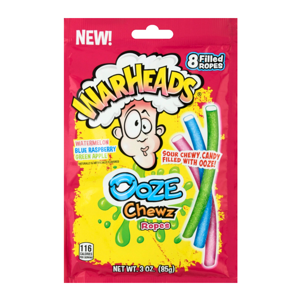 Warheads Ooze Chewz Ropes Peg Bag (85g)