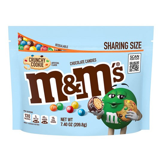 m&ms crunchy cookie sharing size 209.8g