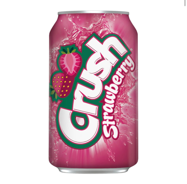Crush Strawberry Soda Can 355ml