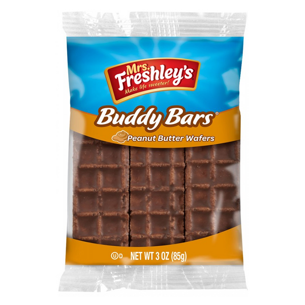 Mrs Freshley's Buddy Bar Peanut Butter Wafers Triple Pack (85g)