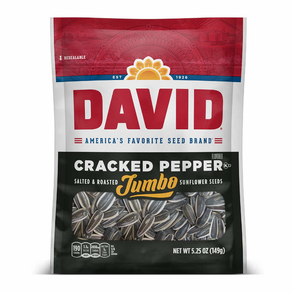 David's Sunflower Seeds Jumbo Cracked Pepper (149g)