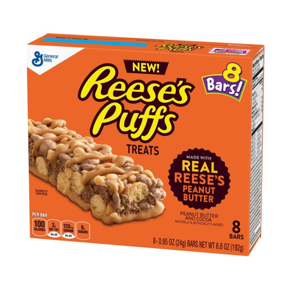Reeses puffs treats cereal bars 192g
