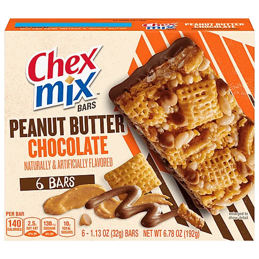 Chex Mix Peanut Butter Chocolate- 6 Bars (192g)