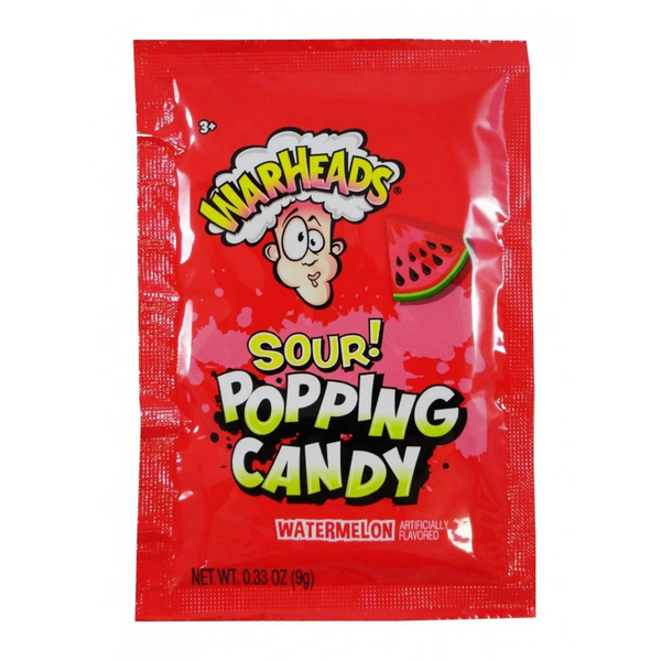 Warheads Sour Popping Candy Pouch Watermelon (9g)