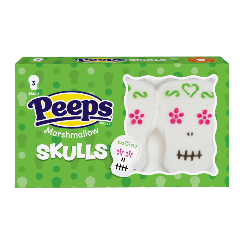 peeps marshmallow skulls 3 pack 42g