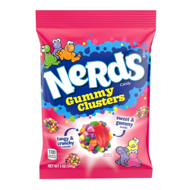Nerds gummy clusters peg bag 141g