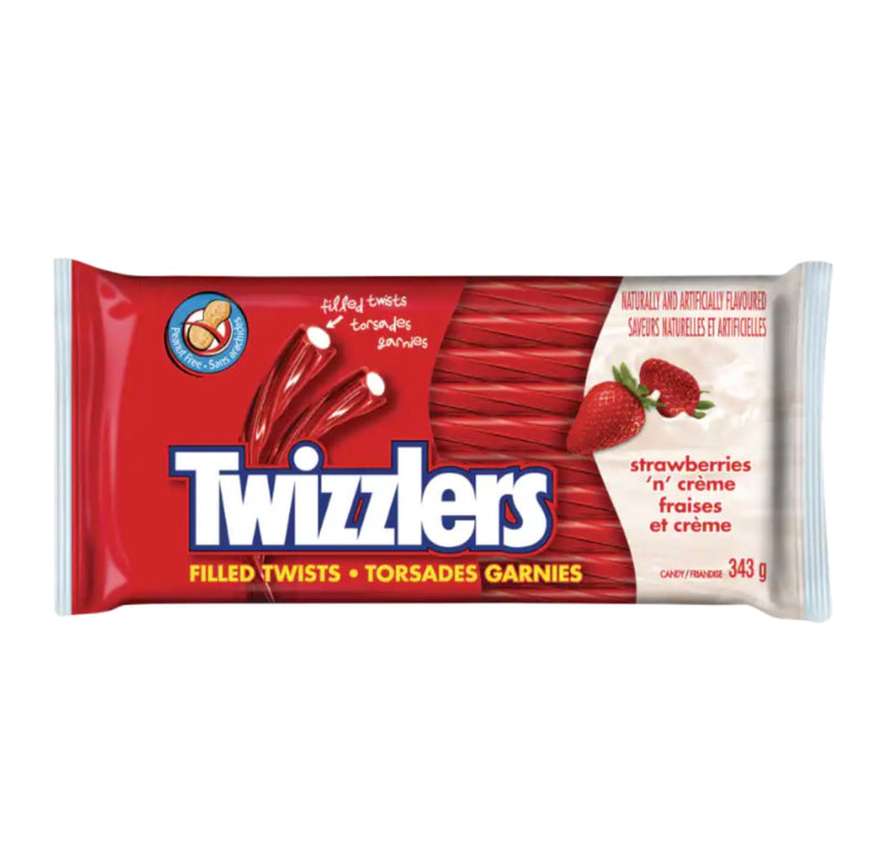 Twizzlers Strawberries n Crème Filled Twists (343g)