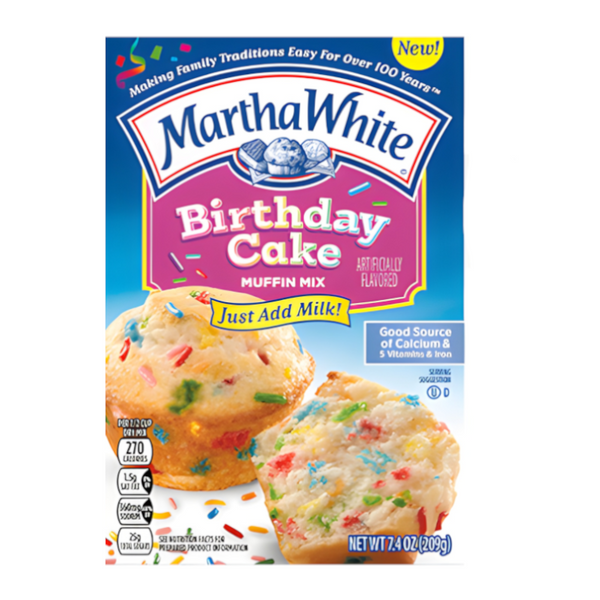 Martha White Birthday Cake Muffin Mix (207g)