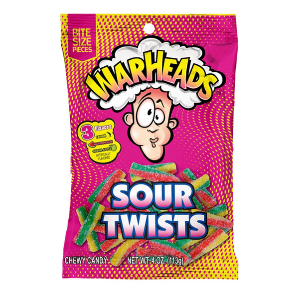 warheads sour twists peg bag 113g