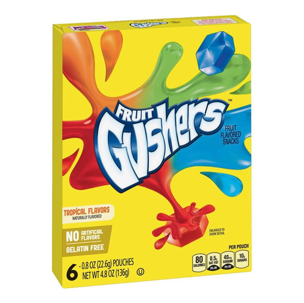 fruit gushers tropical flavors 136g