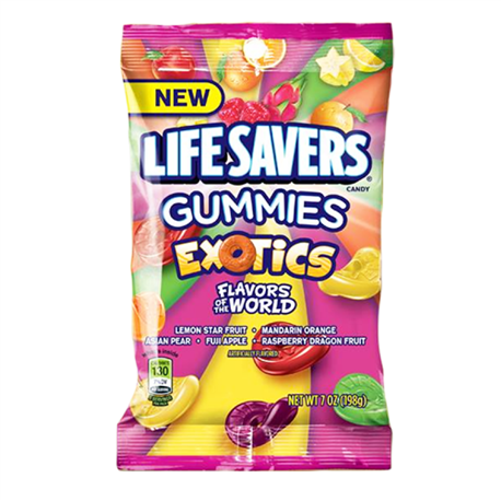Lifesavers Gummies Exotics Peg Bag 198g