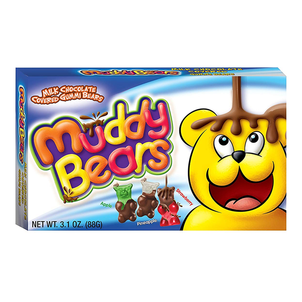 muddy bears milk chocolate covered gummy bears 88g