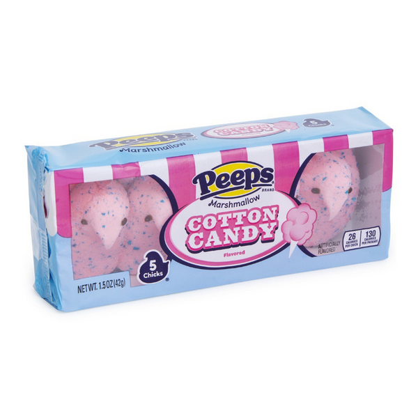 Peeps Easter Cotton Candy Chicks- 5 Pack (42g)