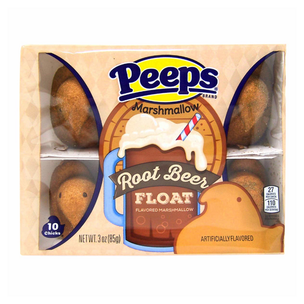 peeps root beer float flavoured marshmallow chicks 85g