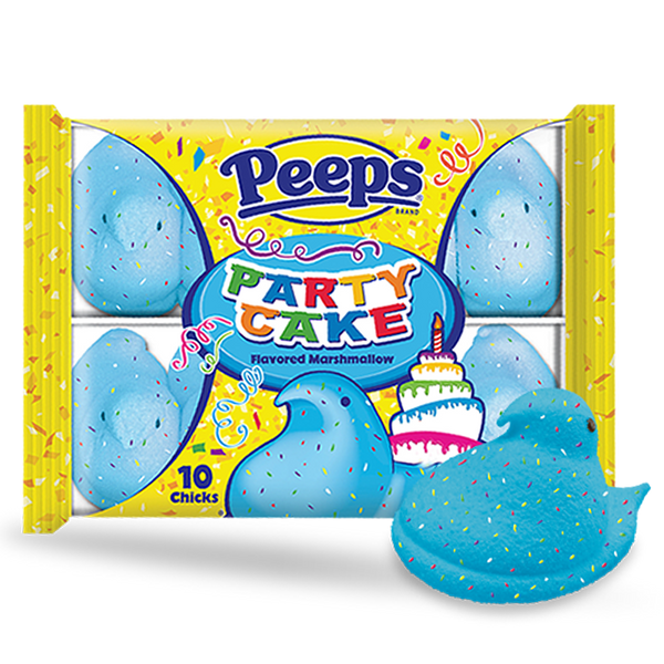 peeps party cake flavoured marshmallow chicks 85g