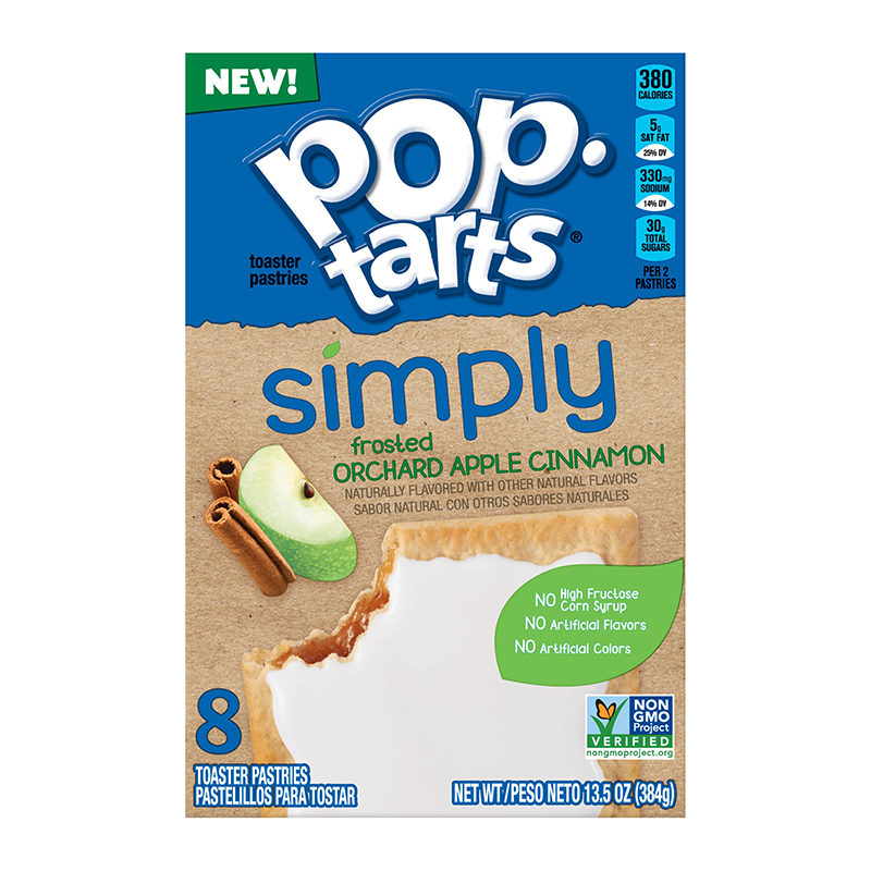 Pop Tarts Simply Frosted Orchard Apple Cinnamon 8 Pack (384g)