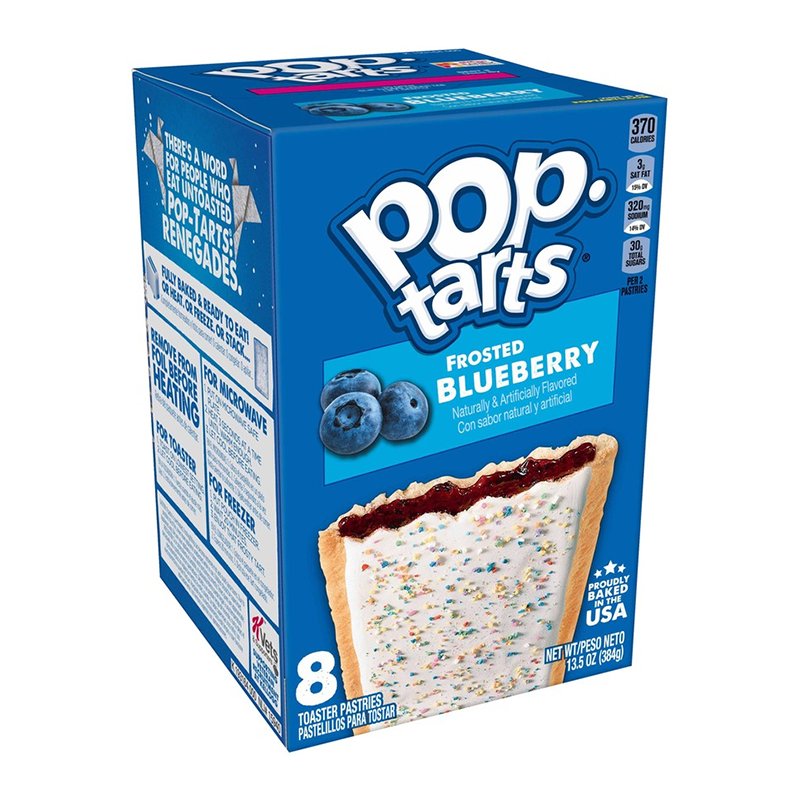 pop tarts frosted blueberry 8 pack 384g