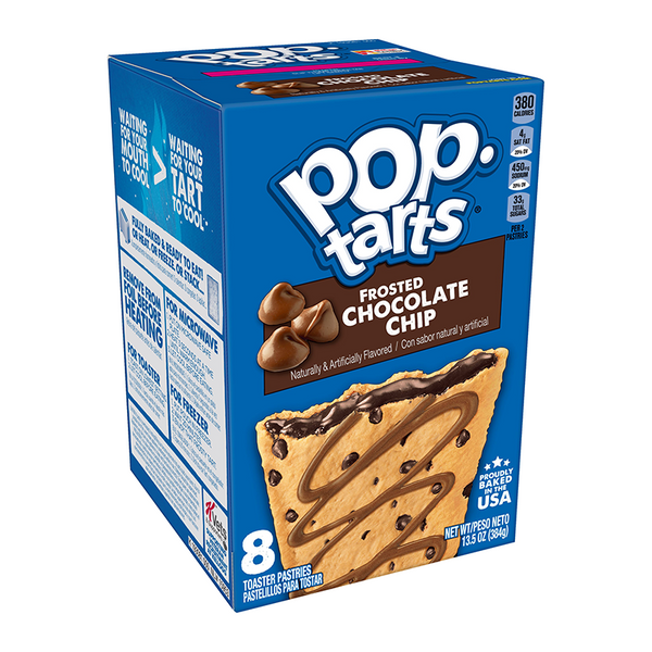 pop tarts frosted chocolate chip 8 pack 384g